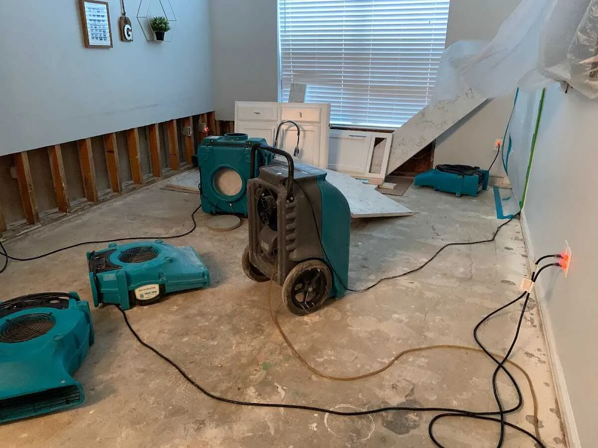 Dehumidifier in flood-cut room for Water Extraction & Removal in Leesburg